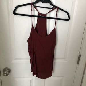 Maroon Peplum